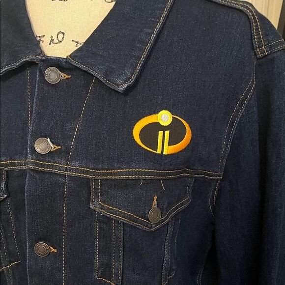 The Incredibles Movie Dark Blue Denim Pockets Jacket - Picture 2 of 8